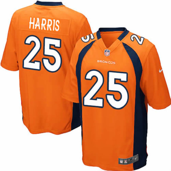 Nike Denver Broncos Men Chris Harris Game Orange Jersey