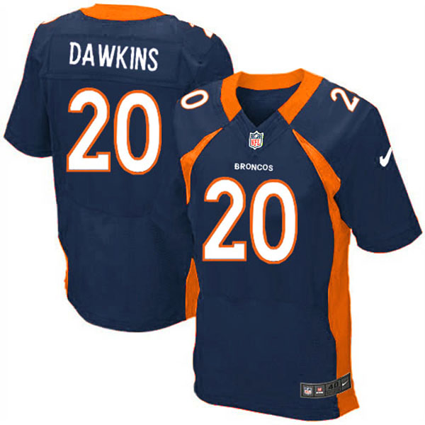 Nike Denver Broncos Men Elite Brian Dawkins Blue Jersey