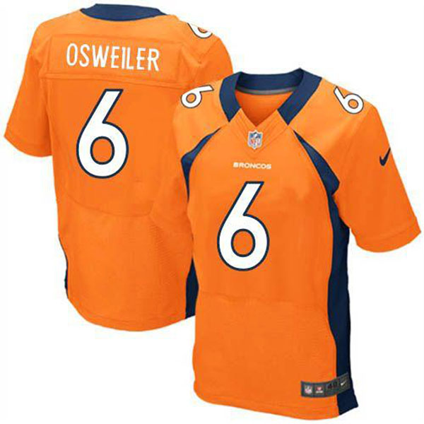 Nike Denver Broncos Men Elite Brock Osweiler Orange Jersey