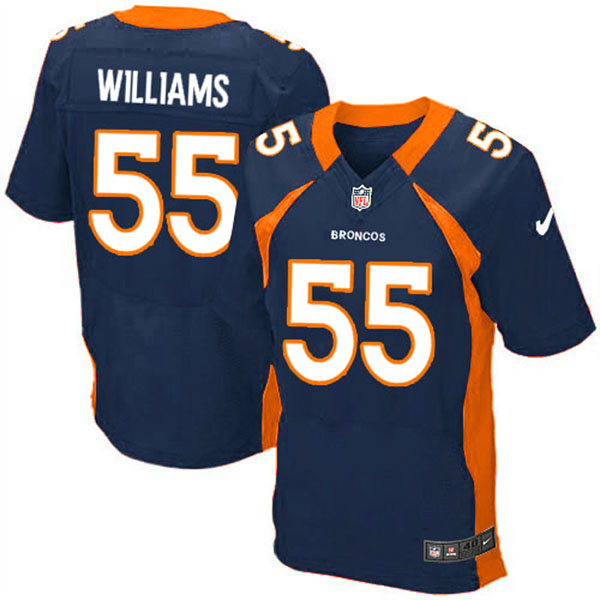 Nike Denver Broncos Men Elite D.J. Williams Blue Jersey