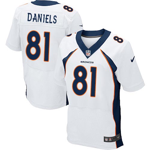 Nike Denver Broncos #81 Men Elite Owen Daniels White Jersey