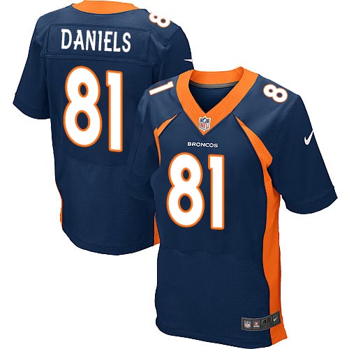 Nike Denver Broncos #81 Men Elite Owen Daniels Navy Blue Jersey