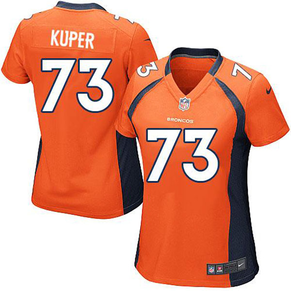 Nike Denver Broncos Women Chris Kuper Game Orange Jersey