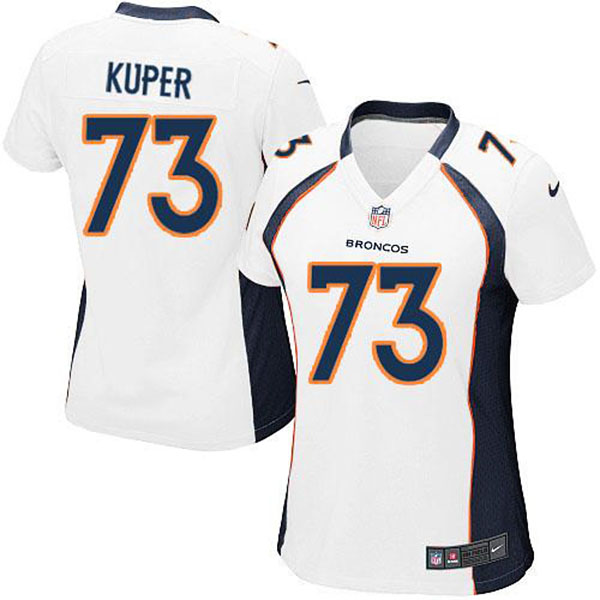 Nike Denver Broncos Women Chris Kuper Game White Jersey