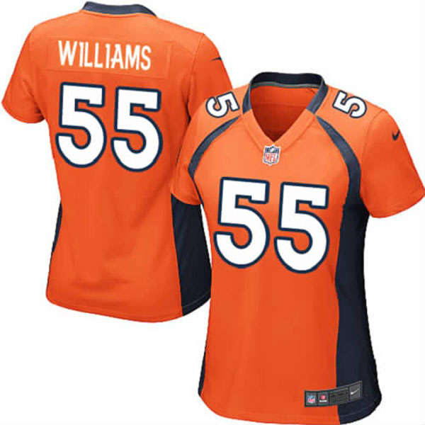 Nike Denver Broncos Women D.J. Williams Game Orange Jersey