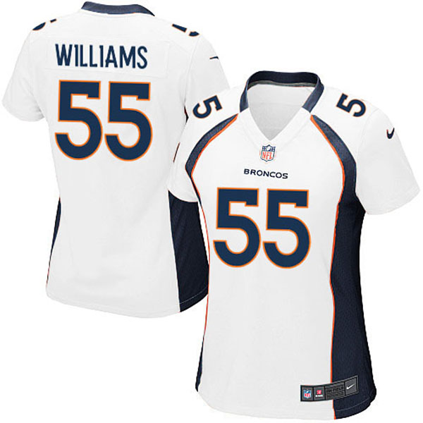 Nike Denver Broncos Women D.J. Williams Game White Jersey