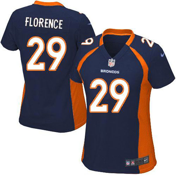 Nike Denver Broncos Women Drayton Florence Game Blue Jersey