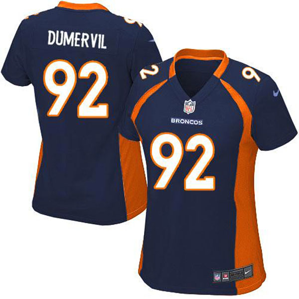 Nike Denver Broncos Women Elvis Dumervil Game Blue Jersey