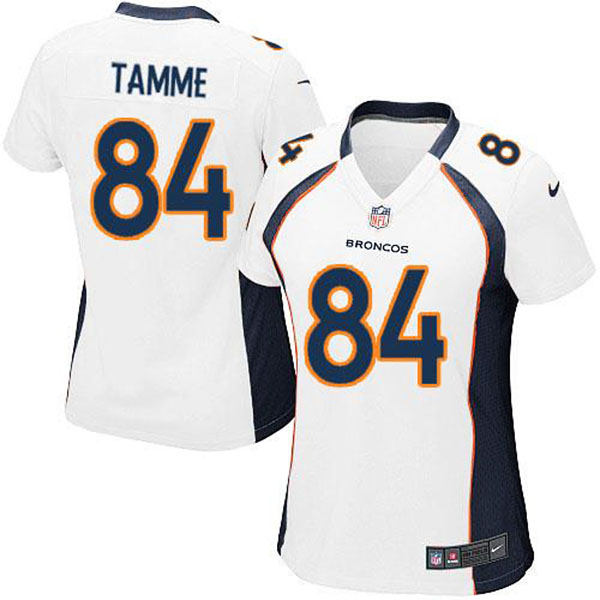 Nike Denver Broncos Women Jacob Tamme Game White Jersey