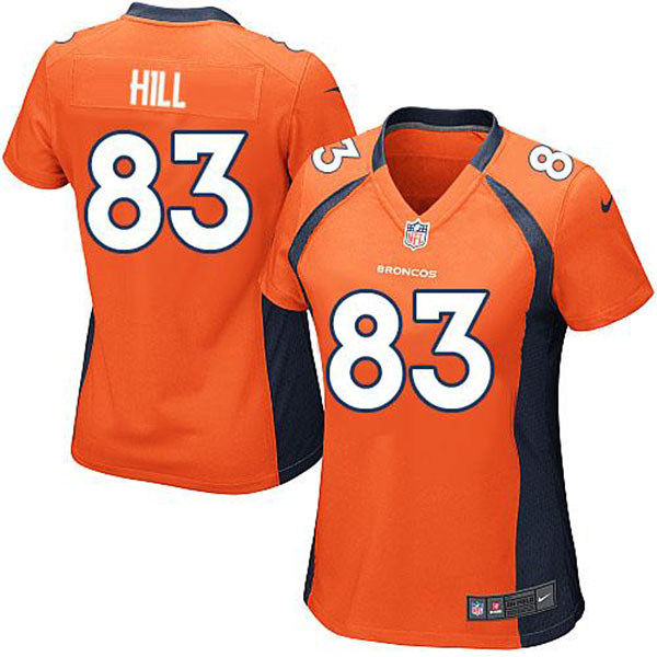 Nike Denver Broncos Women Jason Hill Game Orange Jersey