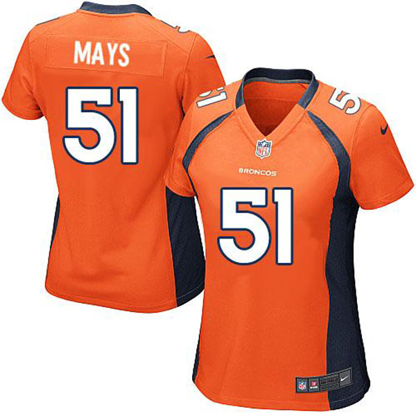 Nike Denver Broncos Women Joe Mays Game Orange Jersey