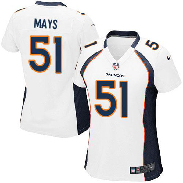 Nike Denver Broncos Women Joe Mays Game White Jersey