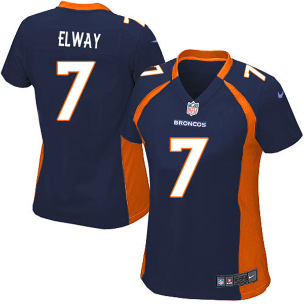 Nike Denver Broncos Women John Elway Game Blue Jersey