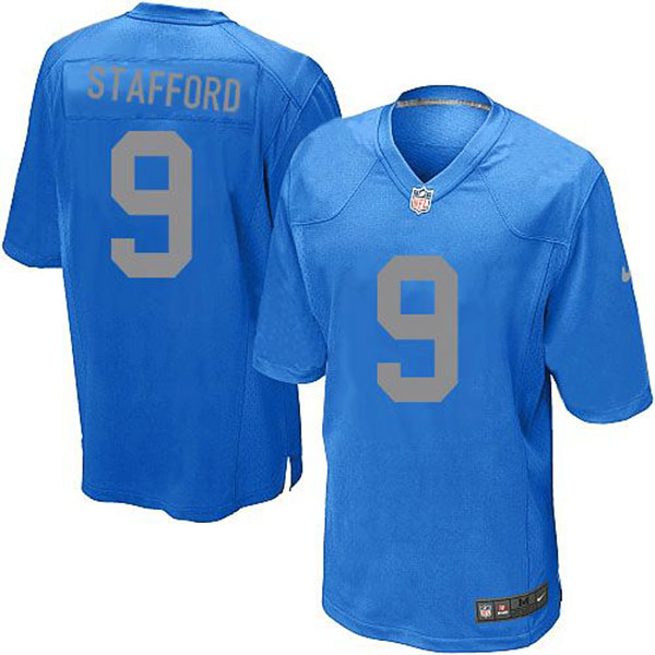 Nike Detroit Lions #9 Matthew Stafford Game Blue Alternate NFL Jersey