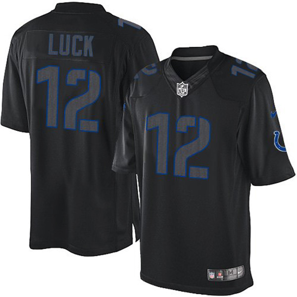 Nike Indianapolis Colts Men Andrew Luck Black Limited Impact Jersey