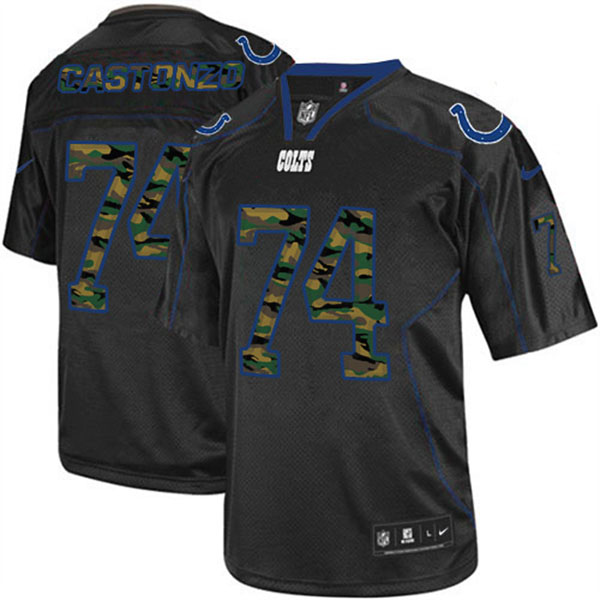 Nike Indianapolis Colts Men Anthony Castonzo Black Camo Elite Fashion Jersey