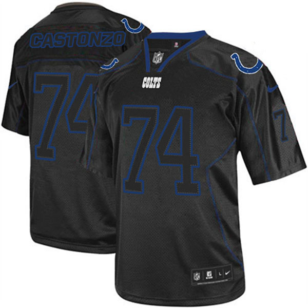 Nike Indianapolis Colts Men Anthony Castonzo Black Elite Lights Out Jersey