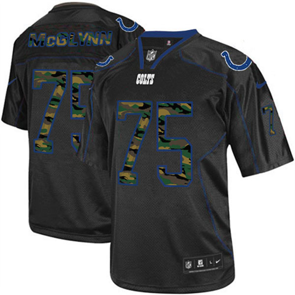 Nike Indianapolis Colts Men Mike McGlynn Black Camo Elite Fashion Jersey