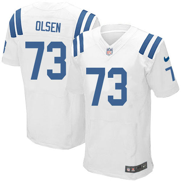 Nike Indianapolis Colts Men Seth Olsen White Elite Jersey