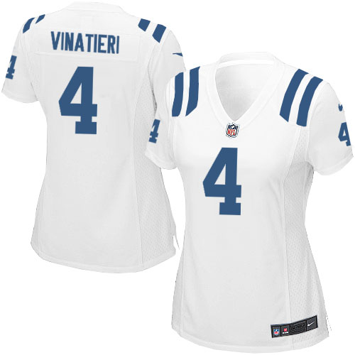 Nike Indianapolis Colts Women Adam Vinatieri White Elite Jersey