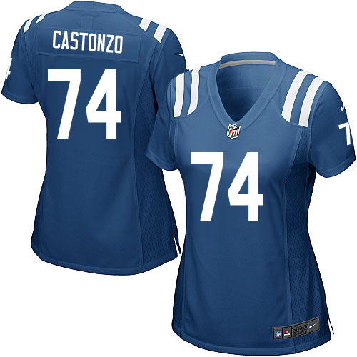 Nike Indianapolis Colts Women Anthony Castonzo Blue Elite Jersey