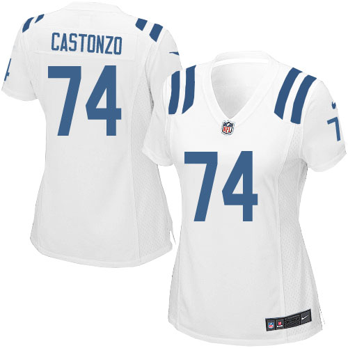 Nike Indianapolis Colts Women Anthony Castonzo White Elite Jersey