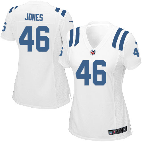 Nike Indianapolis Colts Women Dominique Jones White Elite Jersey