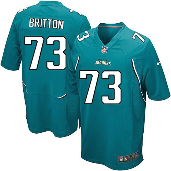 Nike Jacksonville Jaguars Men Eben Britton Game Green NFL Jersey