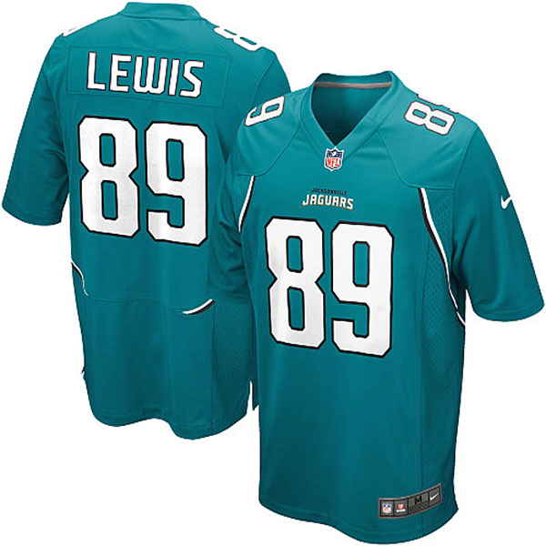 Nike Jacksonville Jaguars Men Marcedes Lewis Game Green NFL Jersey