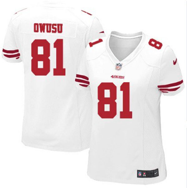 Nike NFL 49ers Women Chris Owusu White Game Jersey