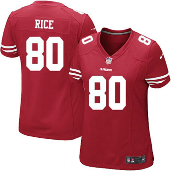 Nike NFL 49ers Women Jerry Rice Red Game Jersey