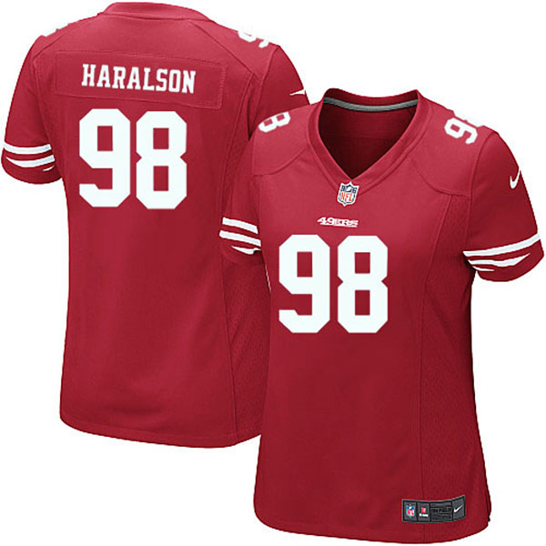 Nike NFL 49ers Women Parys Haralson Red Game Jersey