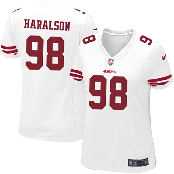 Nike NFL 49ers Women Parys Haralson White Game Jersey