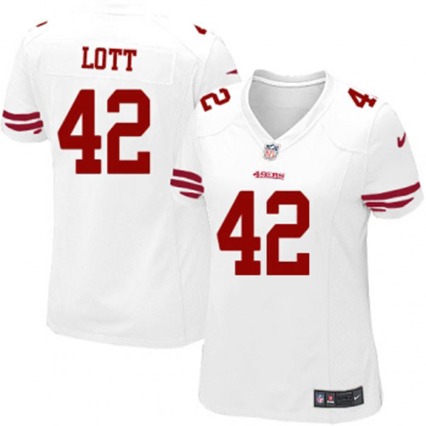 Nike NFL 49ers Women Ronnie Lott White Game Jersey