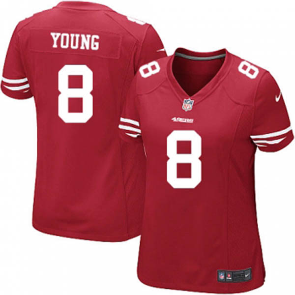 Nike NFL 49ers Women Steve Young Red Game Jersey