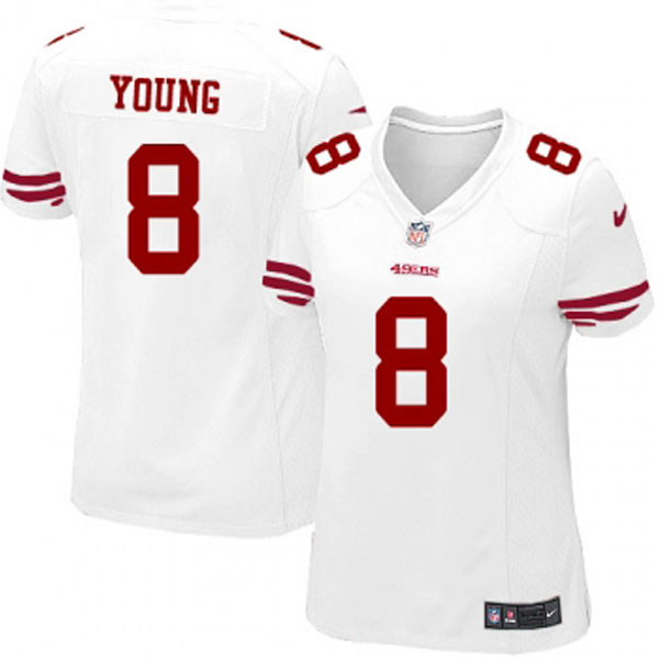 Nike NFL 49ers Women Steve Young White Game Jersey