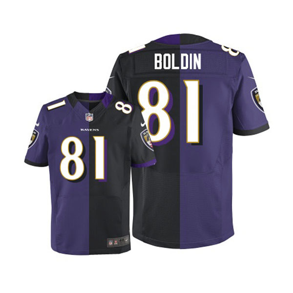 Nike NFL Ravens Men Anquan Boldin Game Team Alternate Two Tone Jersey