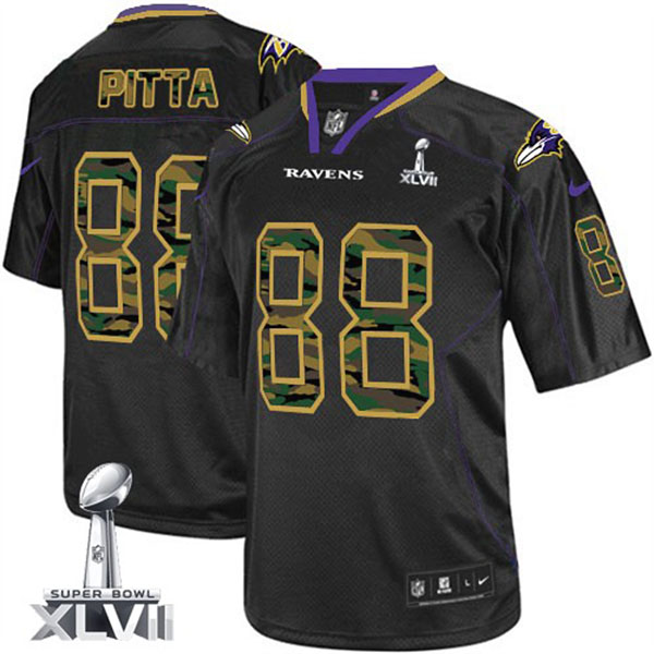 Nike NFL Ravens Men Dennis Pitta Game Black Camo II Jersey