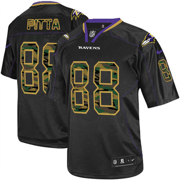 Nike NFL Ravens Men Dennis Pitta Game Black Camo Jersey