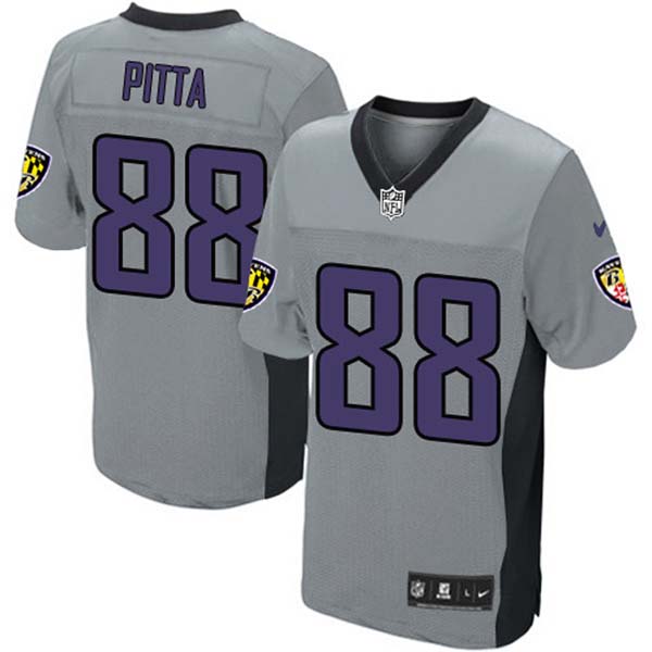 Nike NFL Ravens Men Dennis Pitta Game Grey Shadow Jersey