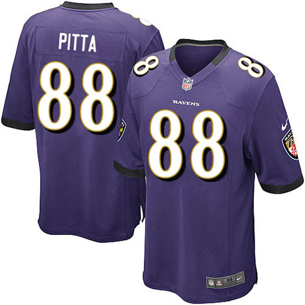 Nike NFL Ravens Men Dennis Pitta Game Purple Jersey