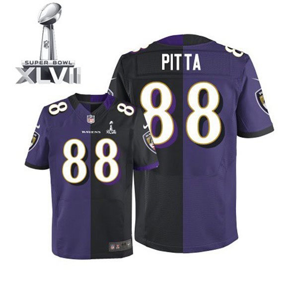 Nike NFL Ravens Men Dennis Pitta Game Team Alternate Two Tone II Jersey