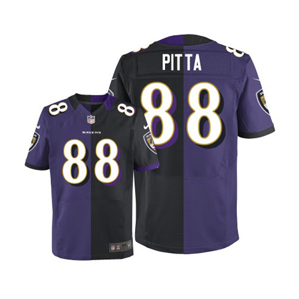 Nike NFL Ravens Men Dennis Pitta Game Team Alternate Two Tone Jersey