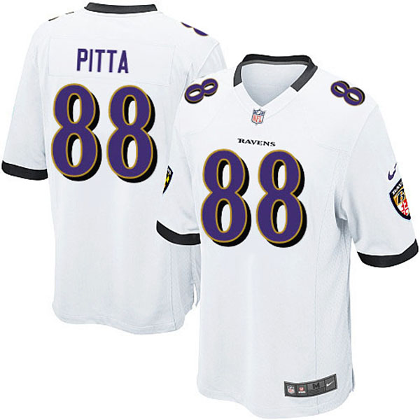 Nike NFL Ravens Men Dennis Pitta Game White Jersey