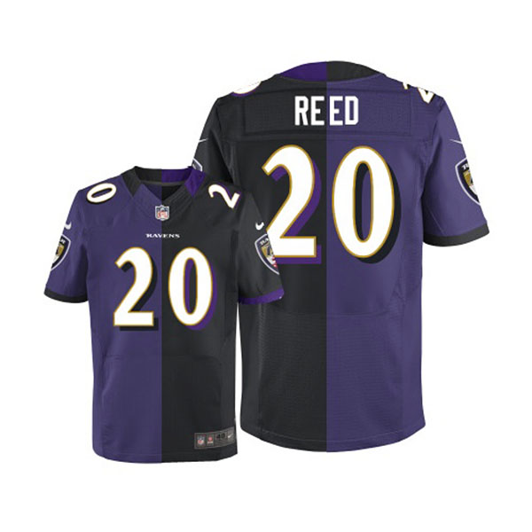 Nike NFL Ravens Men Ed Reed Elite Team Alternate Two Tone Jersey