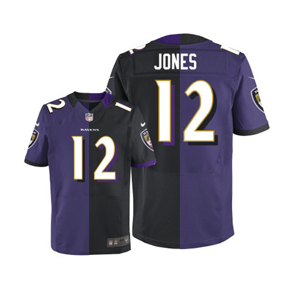 Nike NFL Ravens Men Jacoby Jones Elite Team Alternate Two Tone Jersey