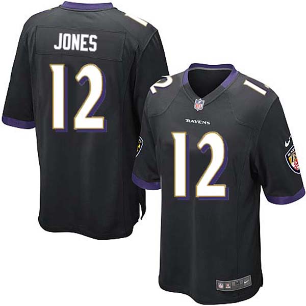 Nike NFL Ravens Men Jacoby Jones Game Black Jersey