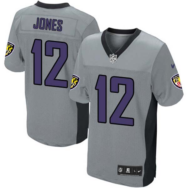 Nike NFL Ravens Men Jacoby Jones Game Grey Shadow Jersey