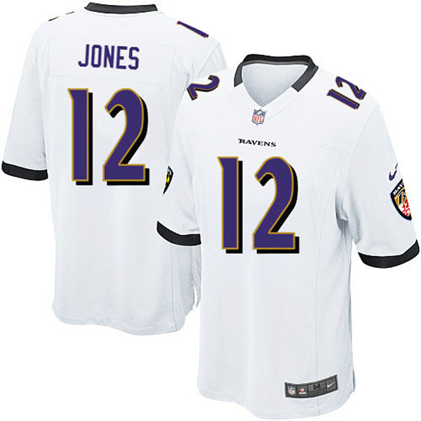 Nike NFL Ravens Men Jacoby Jones Game White Jersey