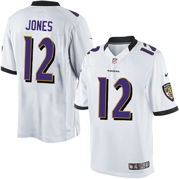 Nike NFL Ravens Men Jacoby Jones Limited White Jersey